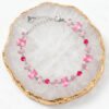 Pulsera de Zirconias Rosas y Fiusha en Acero Inoxidable