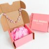 Pulsera de Zirconias Rosas y Fiusha en Acero Inoxidable