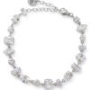 Pulsera Plateada de Zirconias en Acero Inoxidable